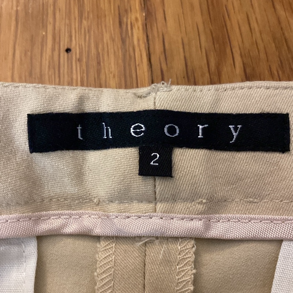 NWT Theory Women’s Tan Trousers Size 2 - Picture 4 of 8